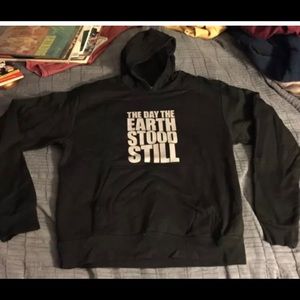 The Day The Earth Stood Still vintage Film logo Hoodie Sweatshirt Mens sz L NEW